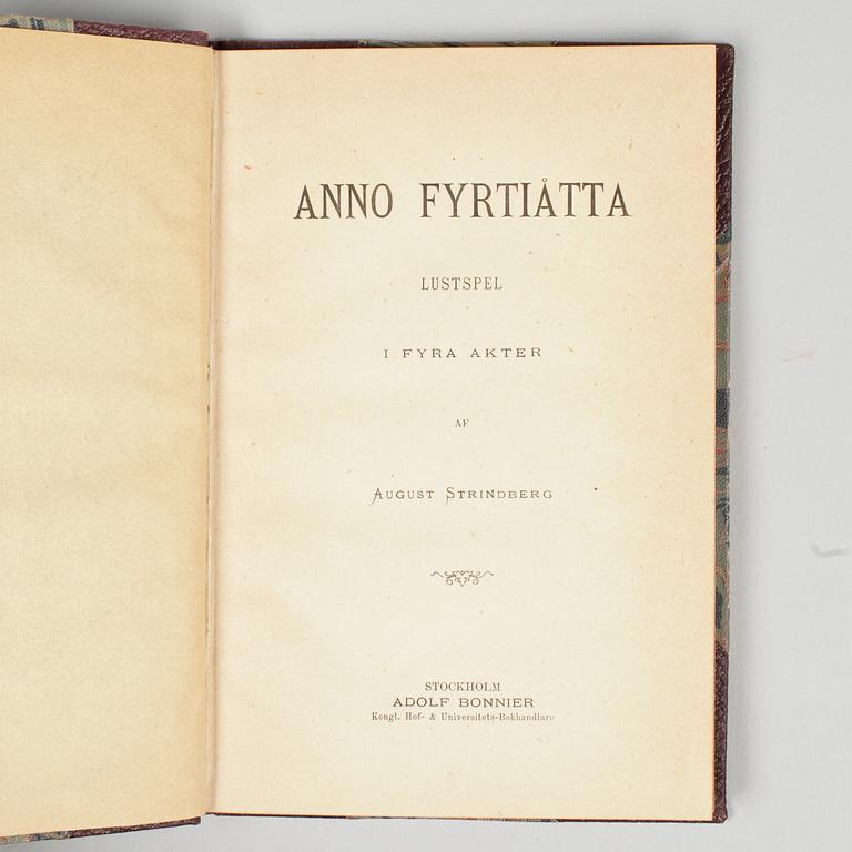 BOK, "Anno fyrtioåtta" av August Strindberg, Stockholm 1881.