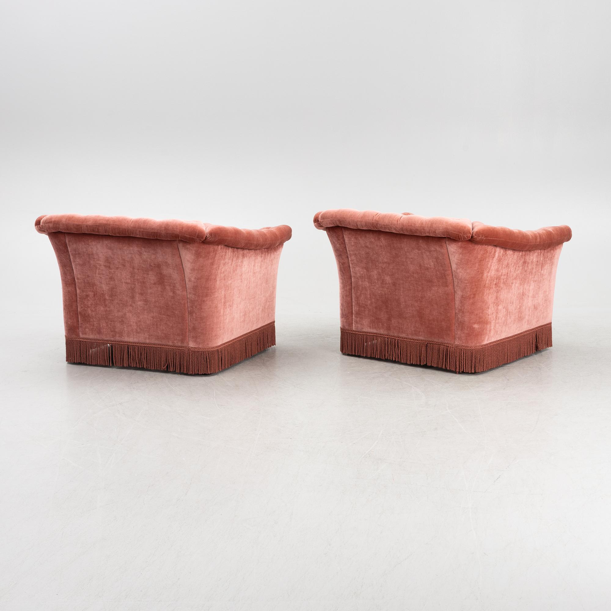 A pair of armchairs, 1979.