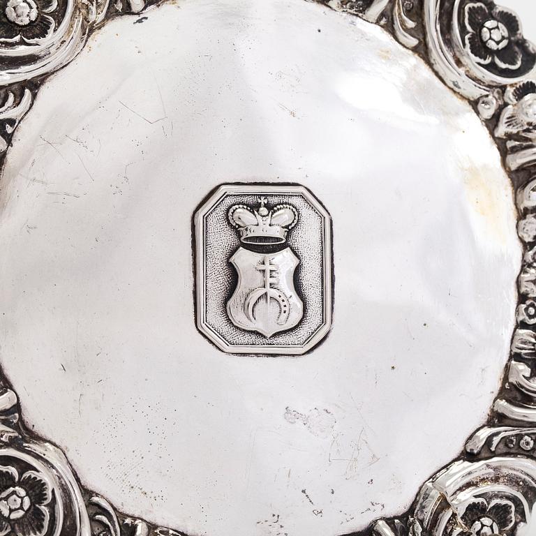 A silver box, maker's mark STM, Vienna 1837.