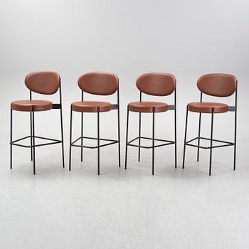Verner Panton, four 'Series bar stool 430' bar stools, Verpan.