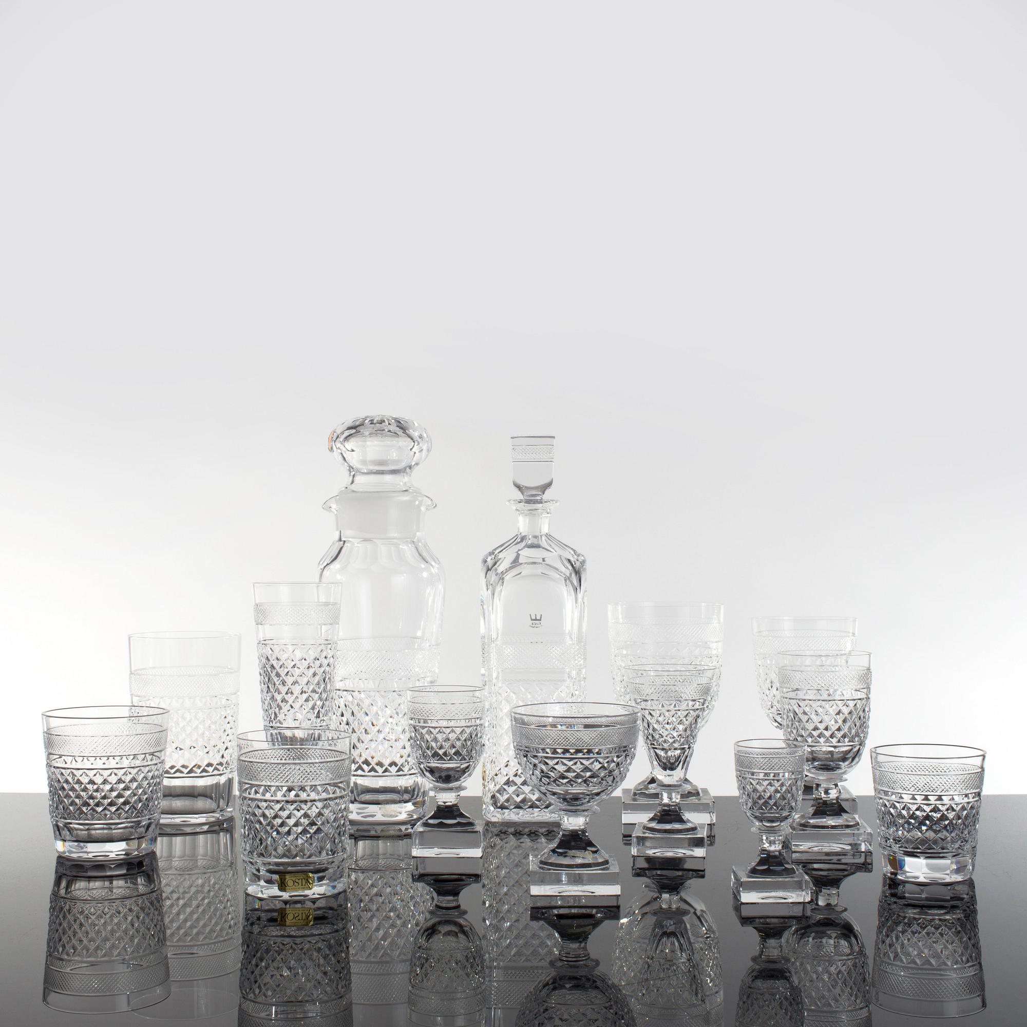 SERVIS, 165 delar, "Kent", Elis Bergh, Kosta Boda, 1900-talets mitt.