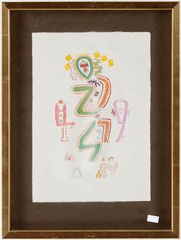 Joe Hedlund · JOE HEDLUND, akvarell, 1990.