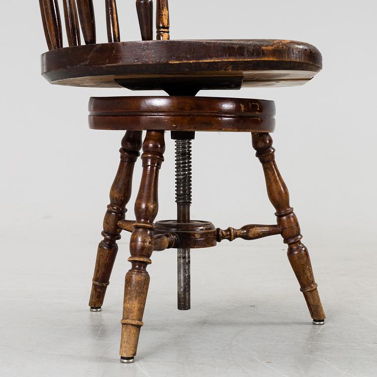 A writing chair, circa 1900.