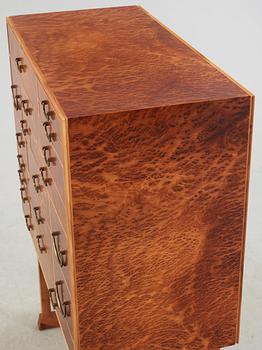 A Josef Frank burrwood veneer, mahogany and walnut cabinet, 'Nationalmuseiskåpet', Svenskt Tenn, model 881.