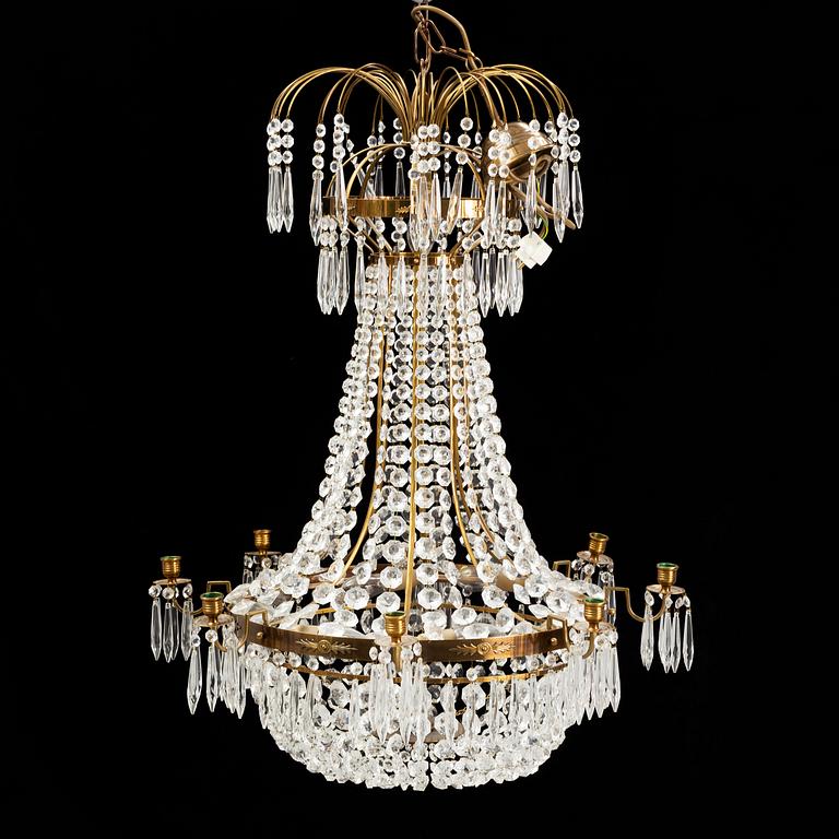 A 20th century late-gustavian-style chandelier.