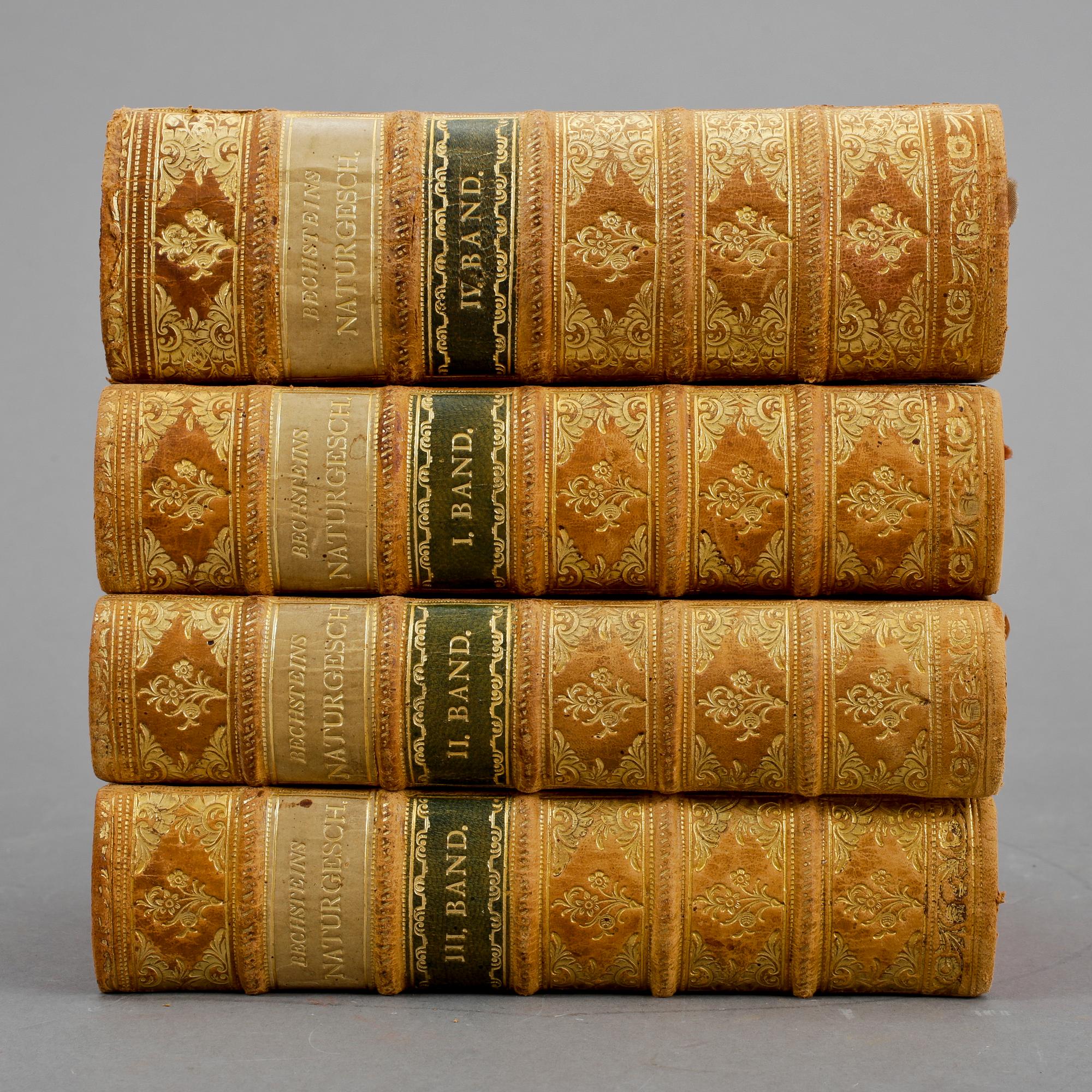 BÖCKER, 4 volymer, Bechsteins Naturgesch., Leipzig 1791-1795.