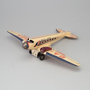 Mettoy Airways (UK) Tinplate Clockwork Airliner, ca 1950.