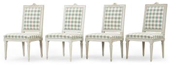 1548. Four Gustavian chairs by J Malmsten, master 1780.