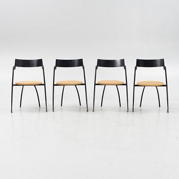 A set of four café chairs, probaly French.
