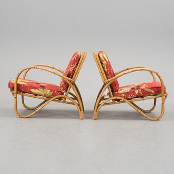 A bambu furniture suite from E.W. Ottosson korgmöbelfabrik, Stockholm, 1940's.