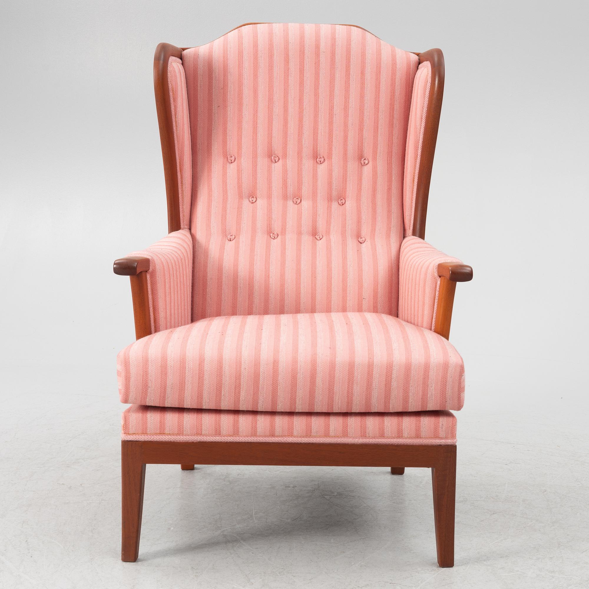 Carl Malmsten, armchair, "The Housefather", OH Sjögren, 1988.