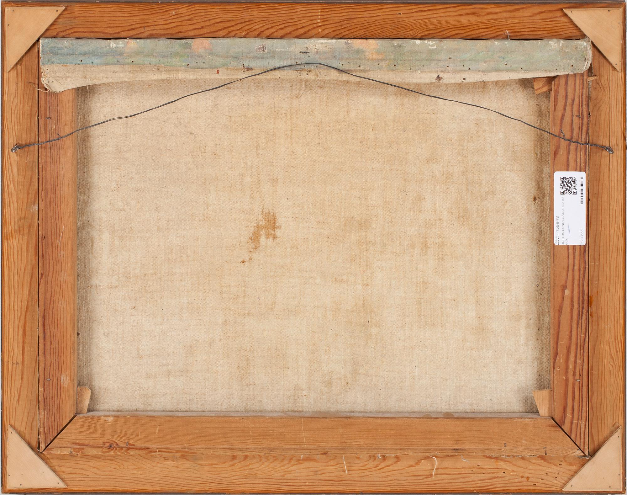 JUSTUS LUNDEGÅRD, olja på duk, sign.