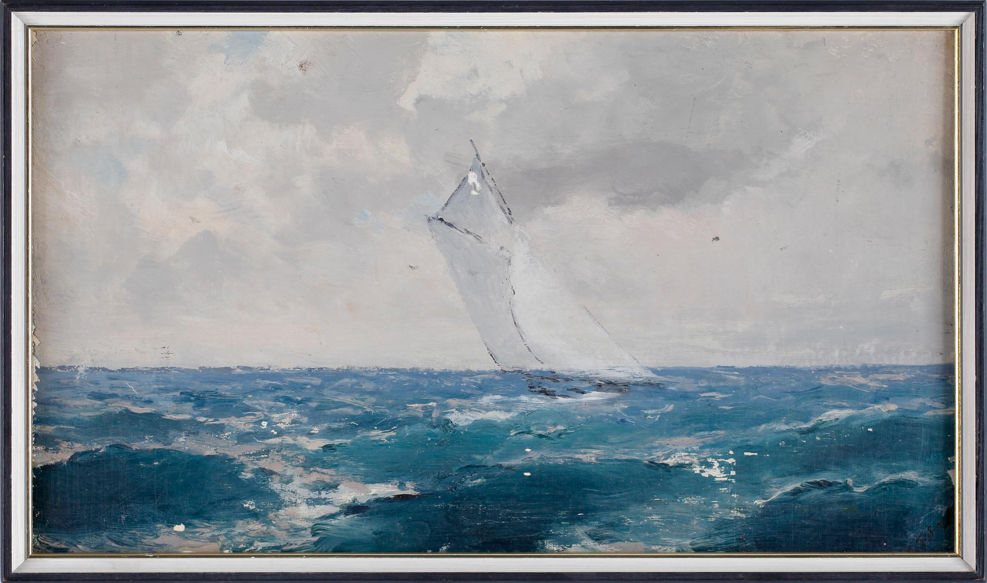 CHRISTIAN FREDRIK SWENSSON, olja på pannå. Monogramsign.