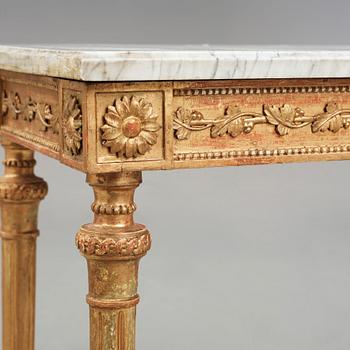 A Gustavian late 18th century console table.