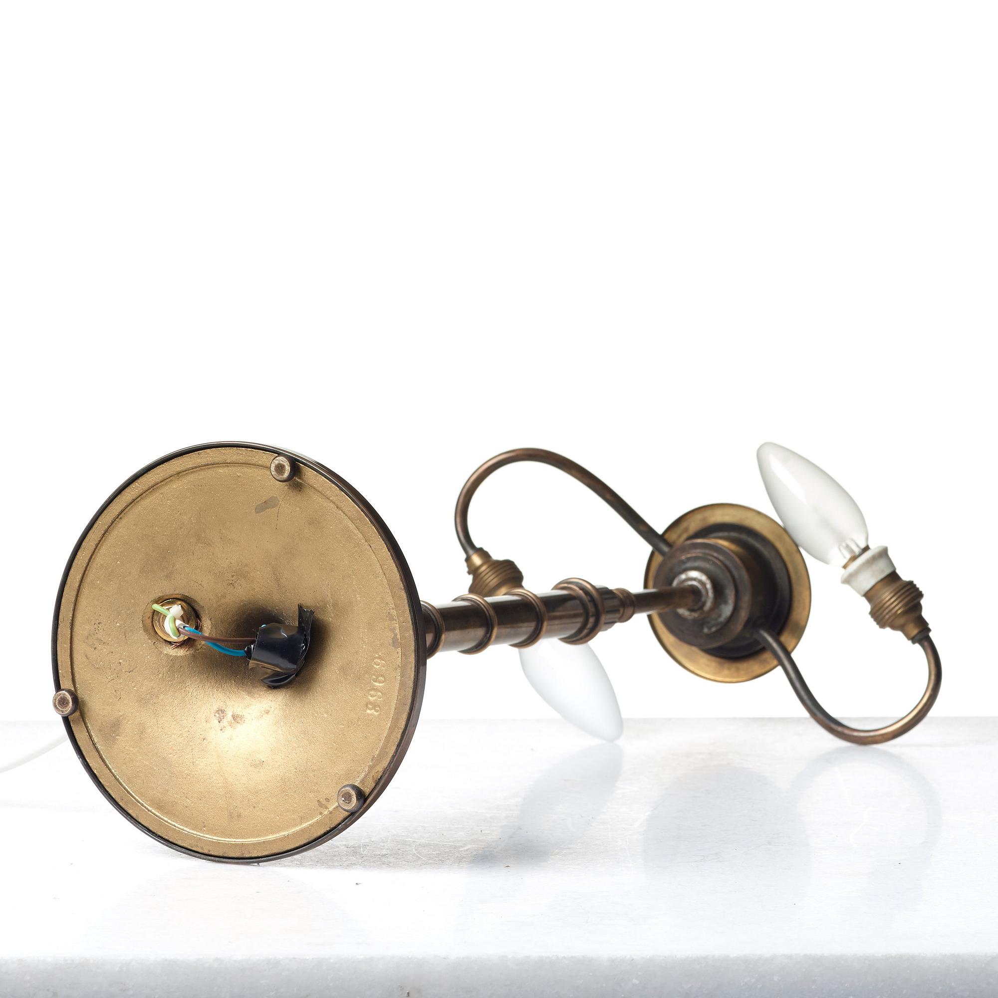 Harald Elof Notini, a Swedish Grace bronze table lamp for Böhlmarks 1930's.