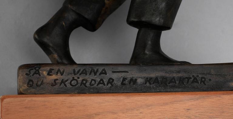 TORE STRINDBERG, skulptur, brons. Sign. Gjutarstämplar Otto Meyer.