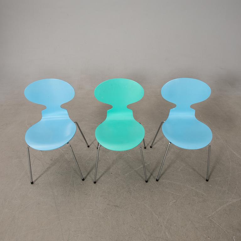Arne Jacobsen, chairs 6 pcs, "Ant", Fritz Hansen, 1993.
