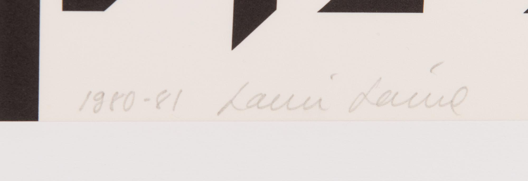 Lauri Laine, silkscreen, signed and dated 1980-81, marked 1980-81 ...