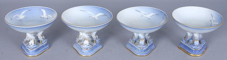 SKÅLAR, 4 st, porslin, "Måsen", Bing & Gröndahl.