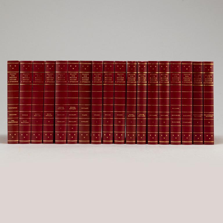 BÖCKER, 18 vol, "Svenska slott och herresäten".