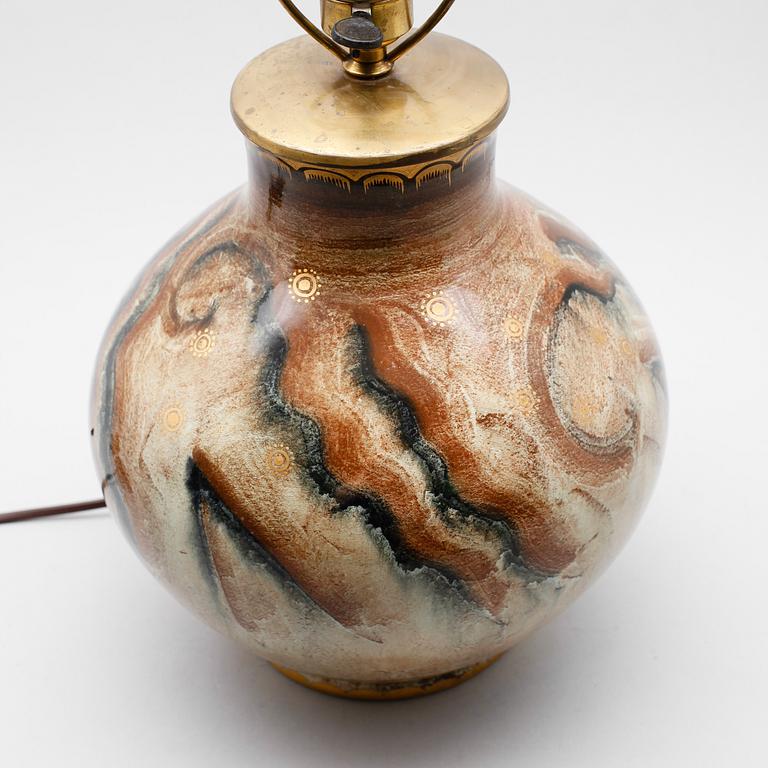 BORDSLAMPA, porslin, Josef Ekberg, Gustavsberg, 1931.