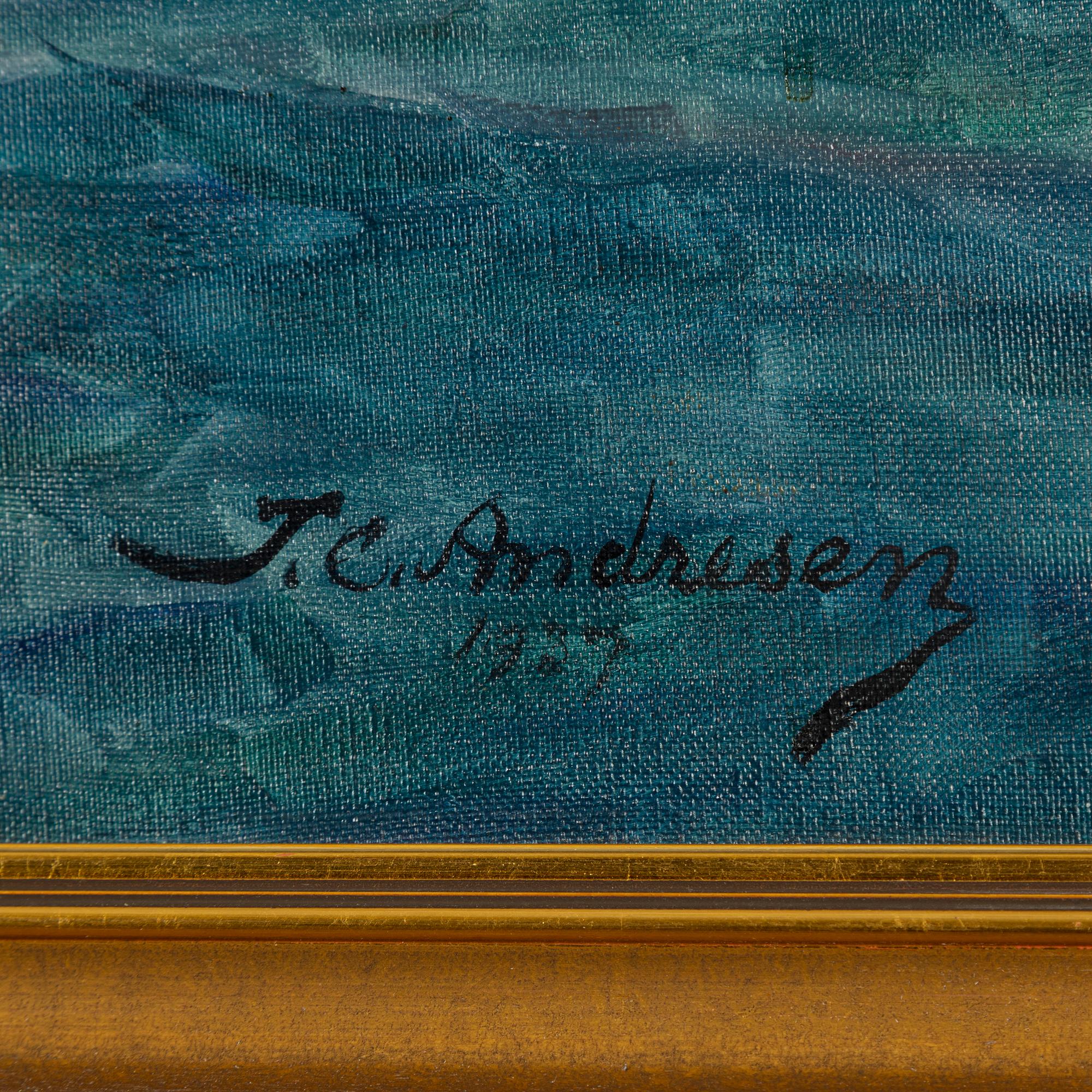 Jens Christian Andresen, oil on canvas, signed. dated 1937.