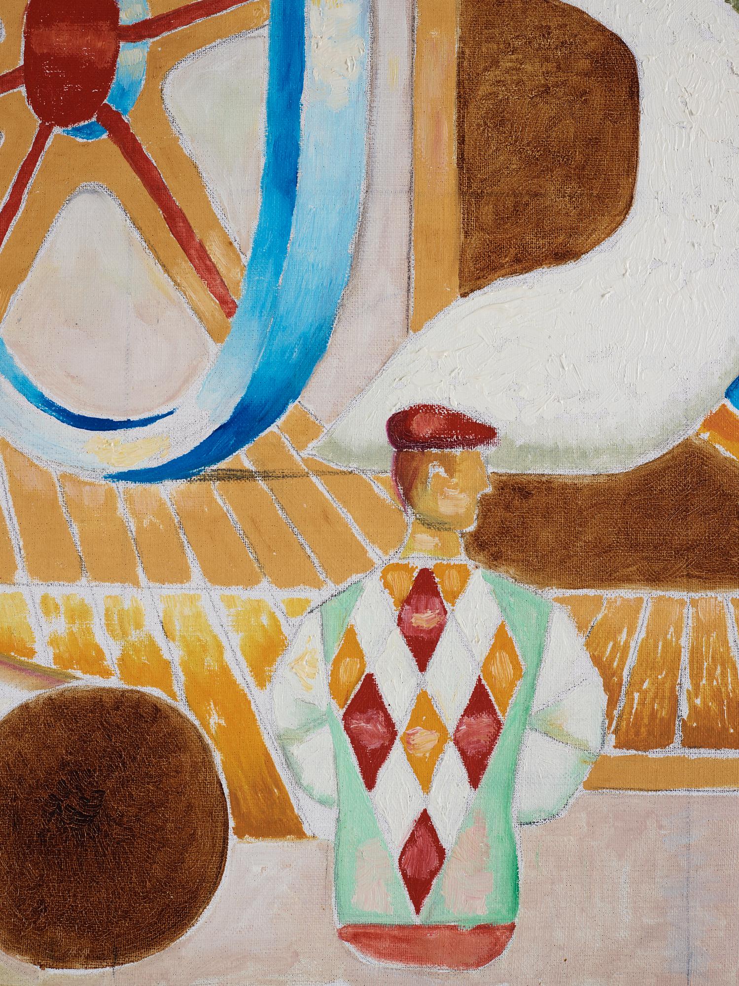 Erik Olson, oil on canvas, signed and dated 1937-85.