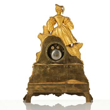 A mantle clock, presumably french, second half of the 19th century.