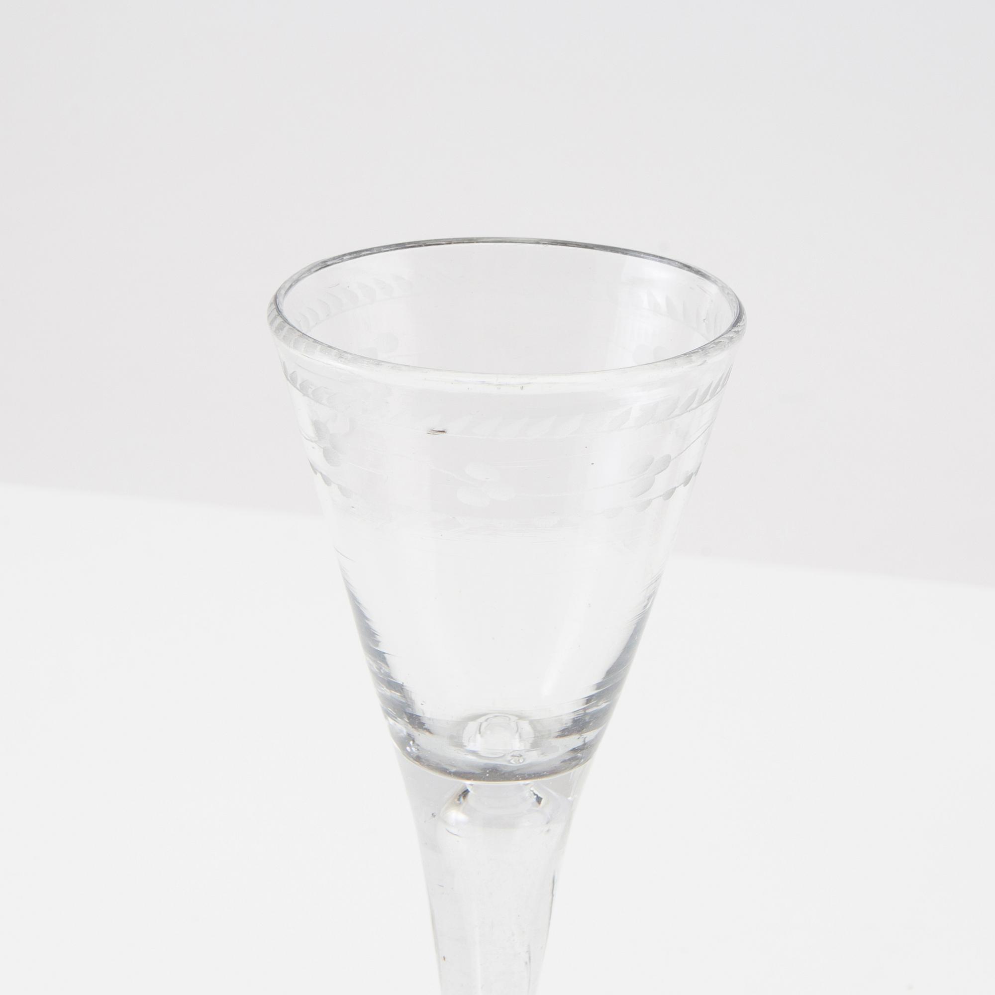 Cut glass 3 pcs, late 18th century.
