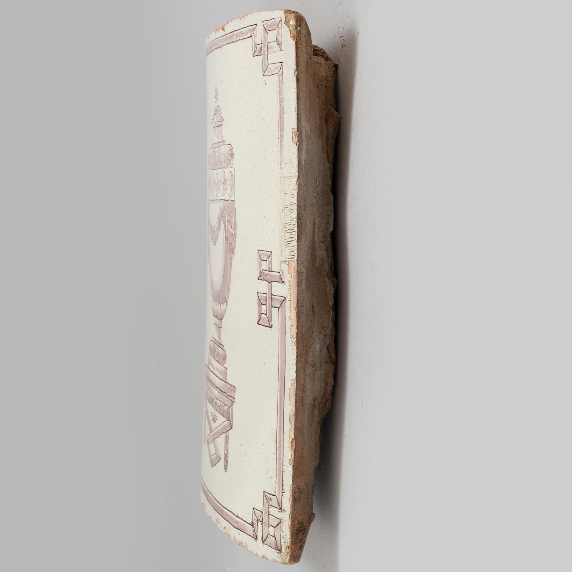 KAKELUGNSDELAR, 3 st, 1700-tal.