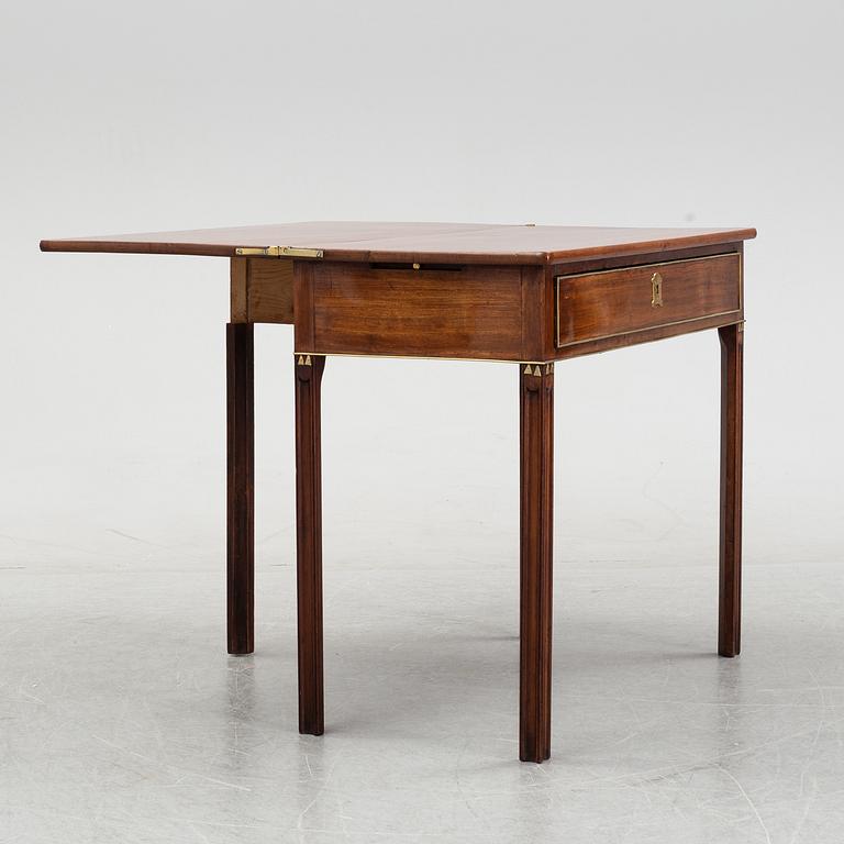 A late gustavian game table, late 18th century.