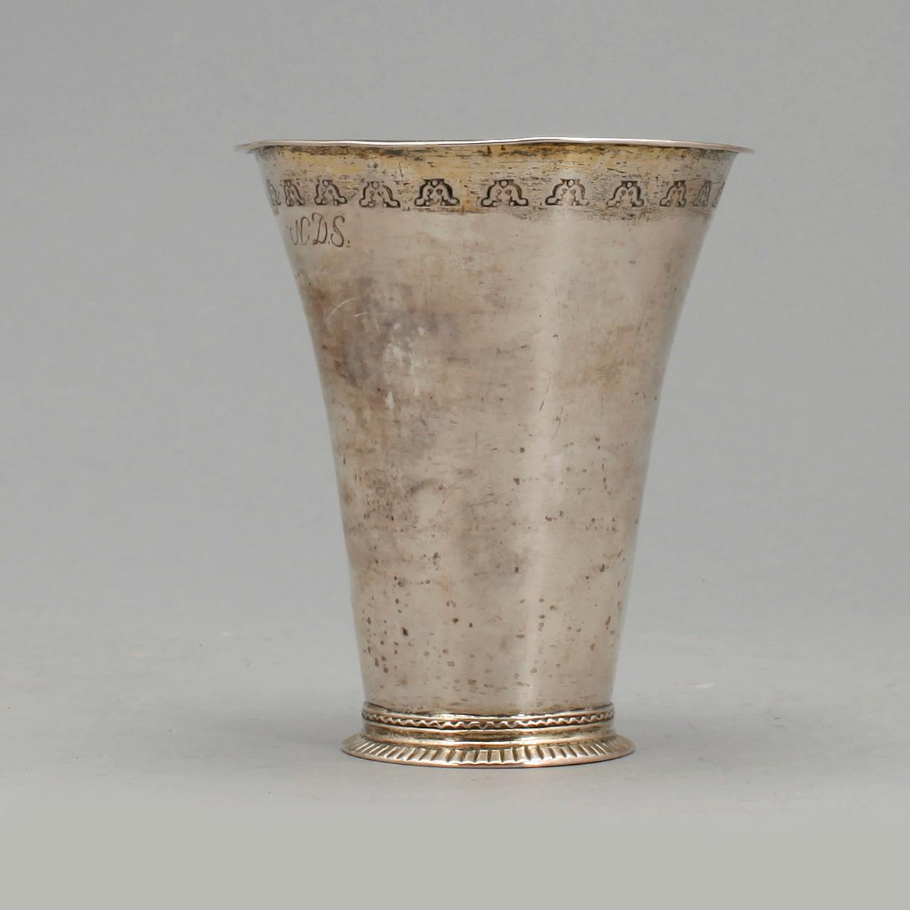 BÄGARE, silver. Henrik Norin, Norrköping 1766. Vikt 79 gram.