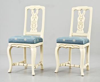 STOLAR, ett par, provinsarbete, senbarock, 1700-tal.