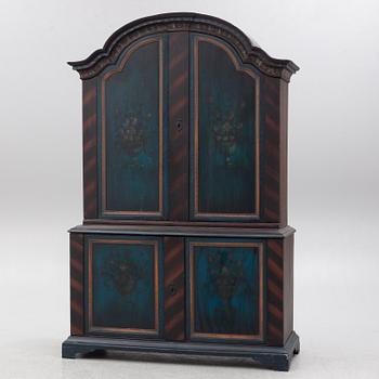 A painted cabinet, 18th/19th Century.