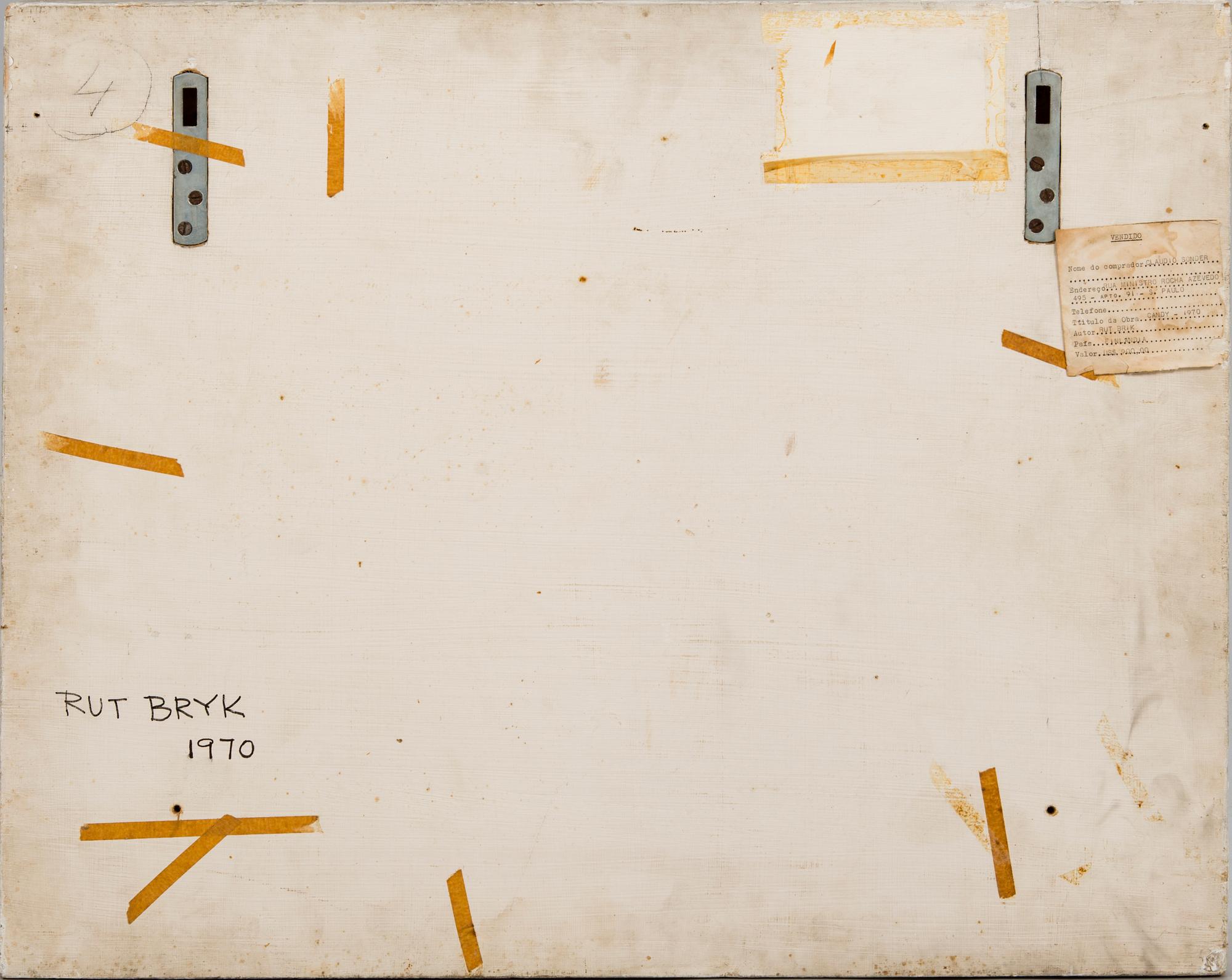 RUT BRYK, a porcelain relief, 'Candy' signed Rut Bryk 1970.