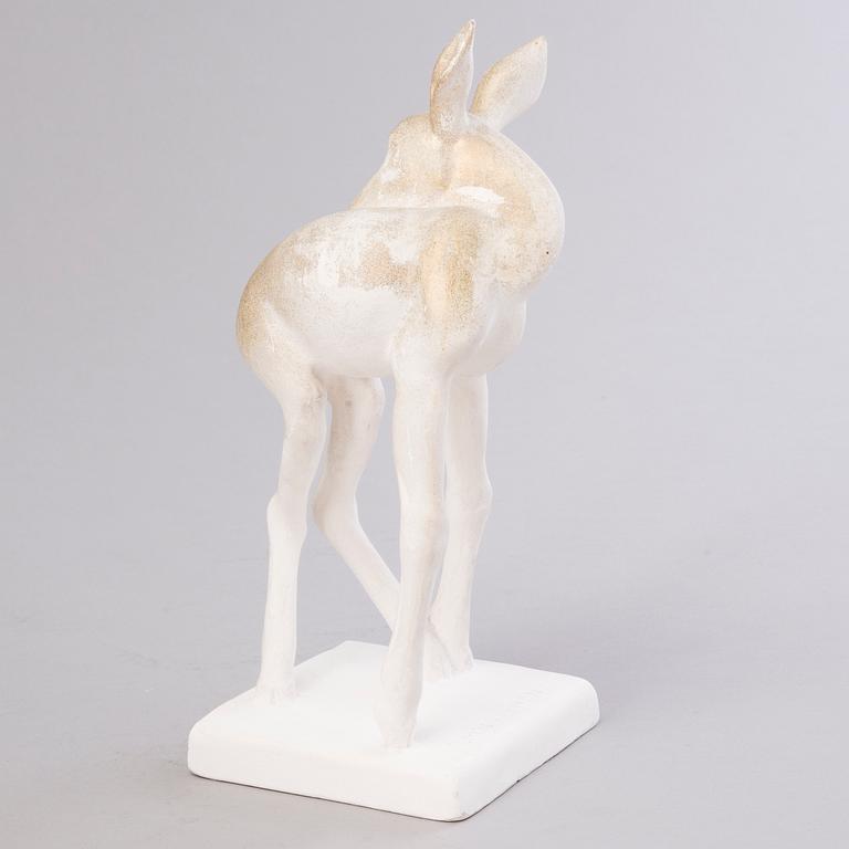 JUSSI MÄNTYNEN, A plaster sculpture, "The Orchid", signed.