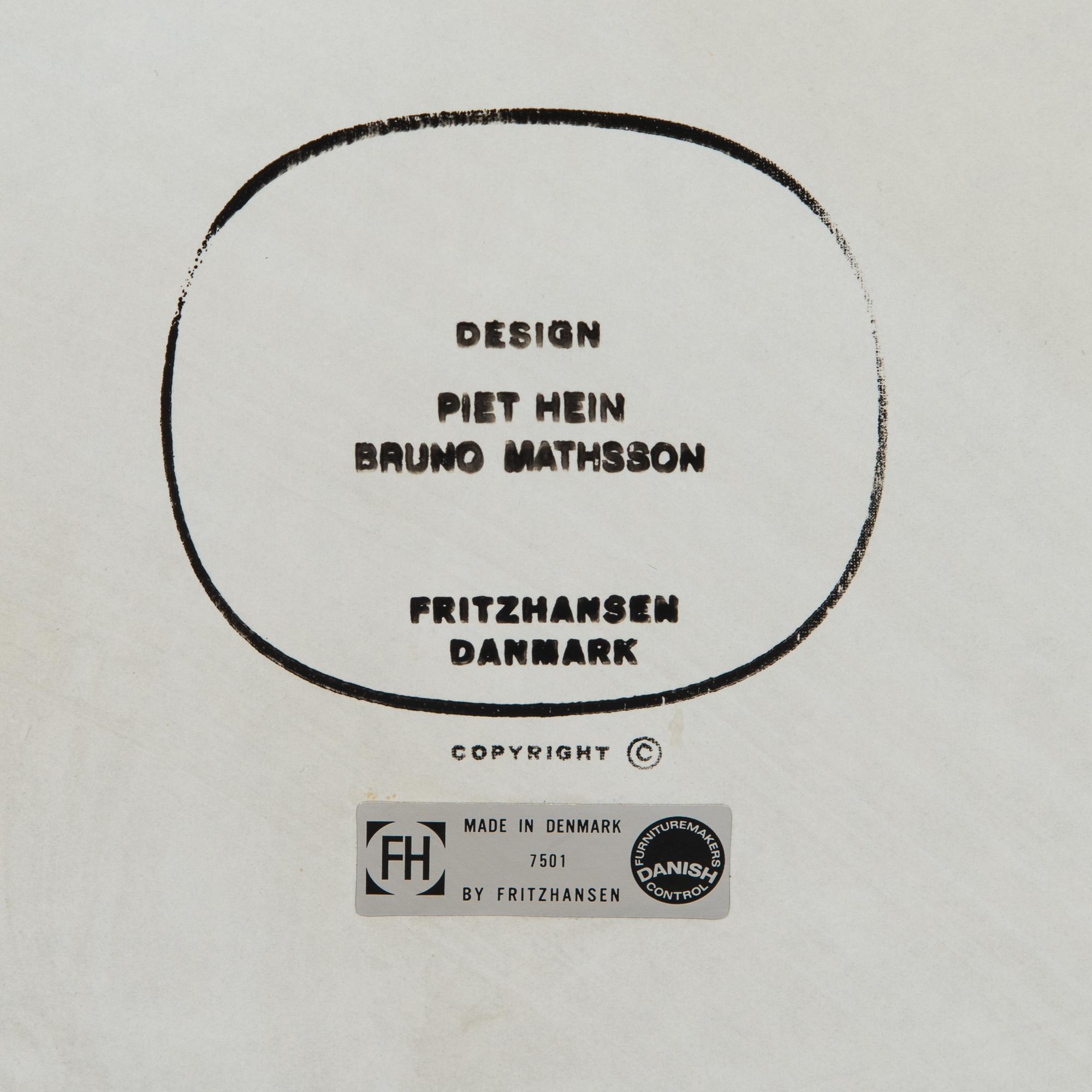 Bruno Mathsson & Piet Hein, dining table, "Superellips", Fritz Hansen, Danmark.