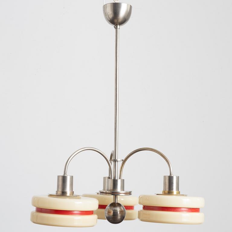 Harald Notini, a model "10277" ceiling lamp, Arvid Böhlmarks Lampfabrik, Stockholm, 1930s.