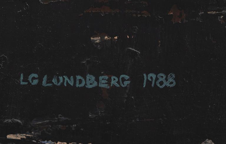 LG Lundberg, olja på duk, signerad LG Lundberg och daterad 1988.