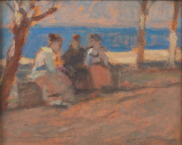 LUDOVICO TOMMASI, olja på pannå, signerad.