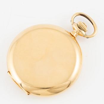 Pocket watch, Zenith, 18K gold, hunter, 51 mm.