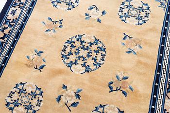 A semi-antique chinese rug, c. 195 x 132 cm .