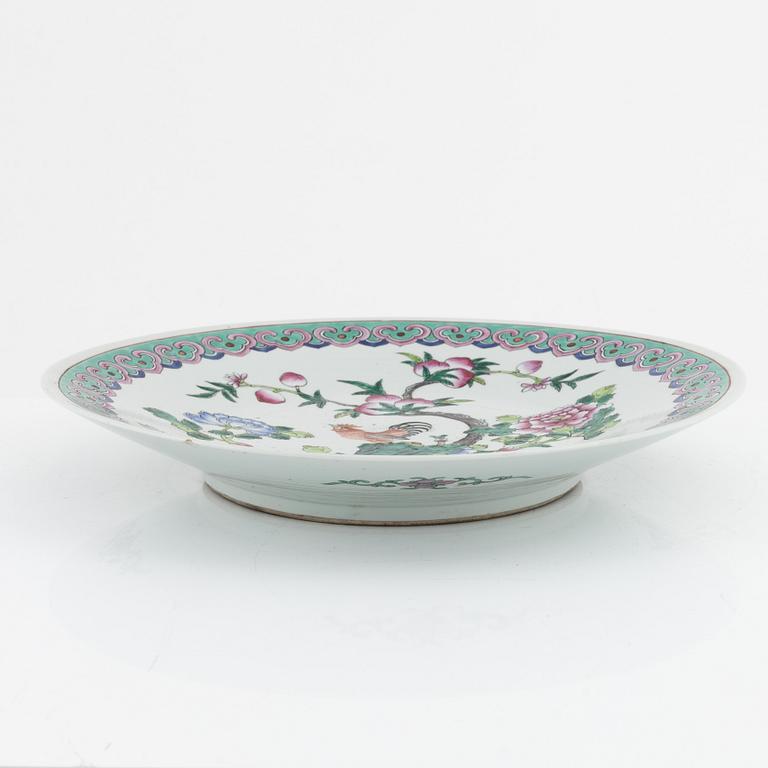 A Famille rose dish, China, 20th century.