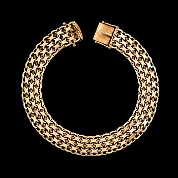 ARMBAND, 18K guld, svenska stämplar, 1960. Vikt ca 19 g.