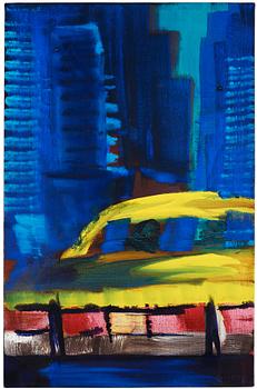 Rainer Fetting, "Yellow Cab in Alleyway".