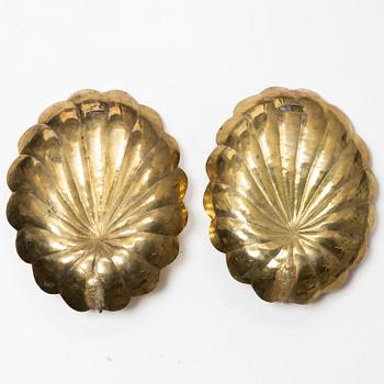 A pair of brass wall sconces, 20th century.