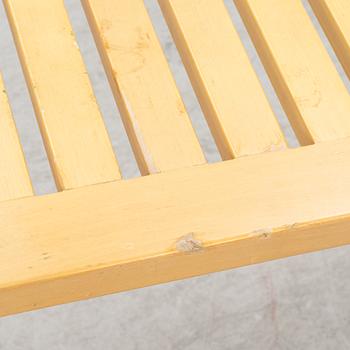 Alvar Aalto, a birch model 153 bench, Artek, Finland.