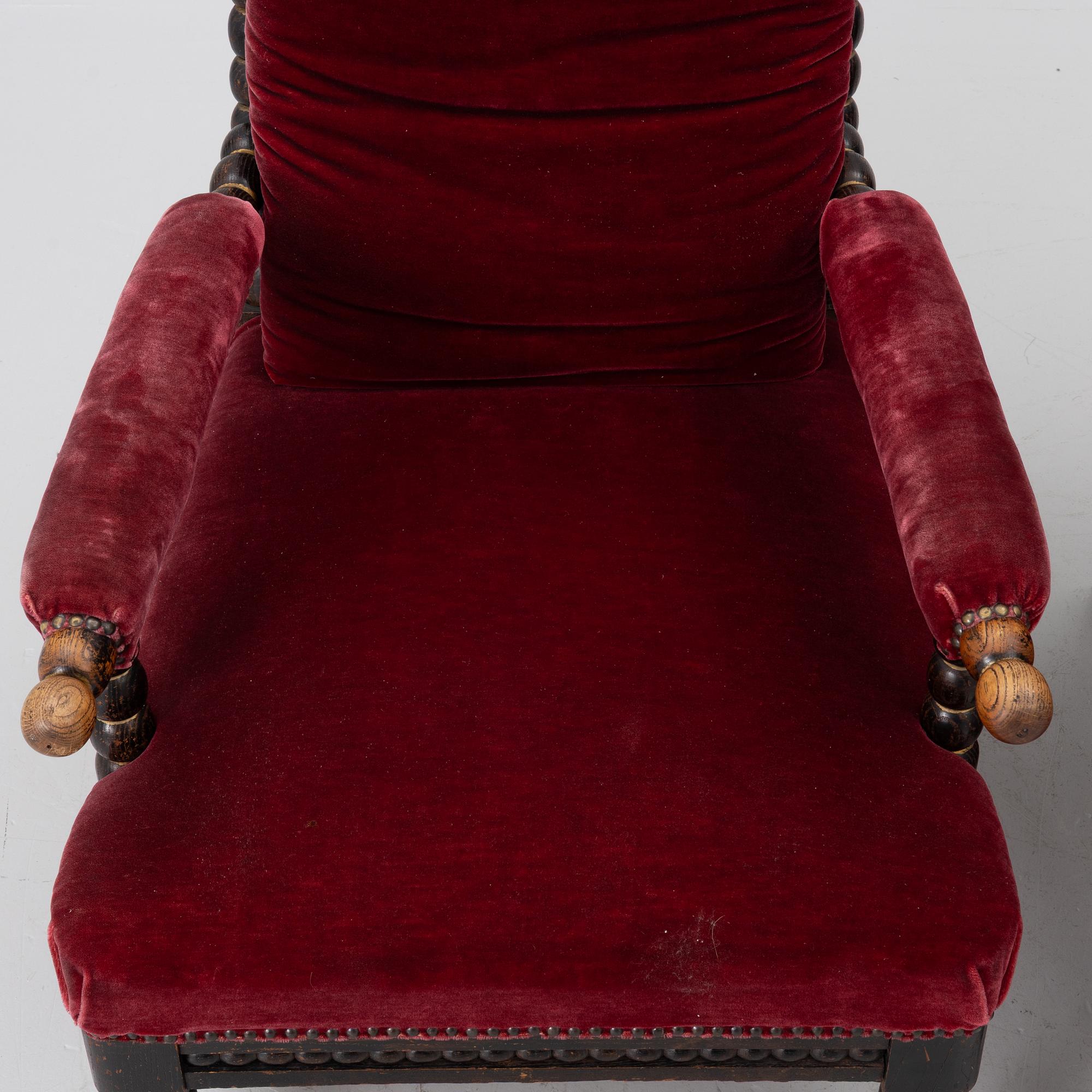 Armchairs, a pair, so-called “Bobbin Chair”, 19th century.