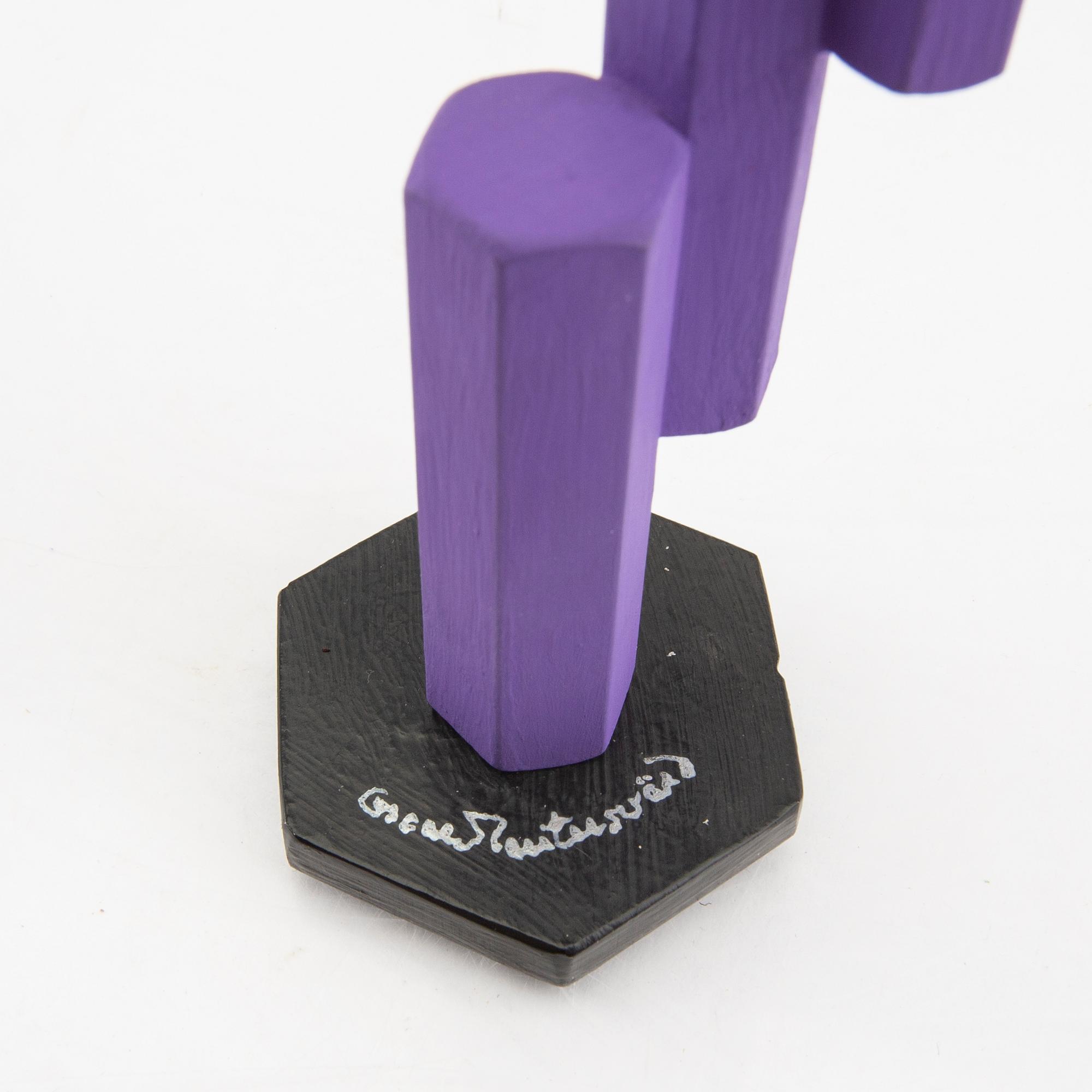 Oscar Reutersvärd, sculpture painted brass, signed.