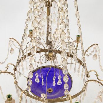 Chandelier in the Gustavian style, circa 1900.
